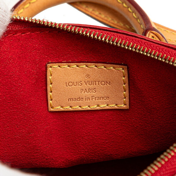 Louis Vuitton Monogram Pallas Handbag Shoulder Bag Brown Cerise Red - Picture 9 of 9